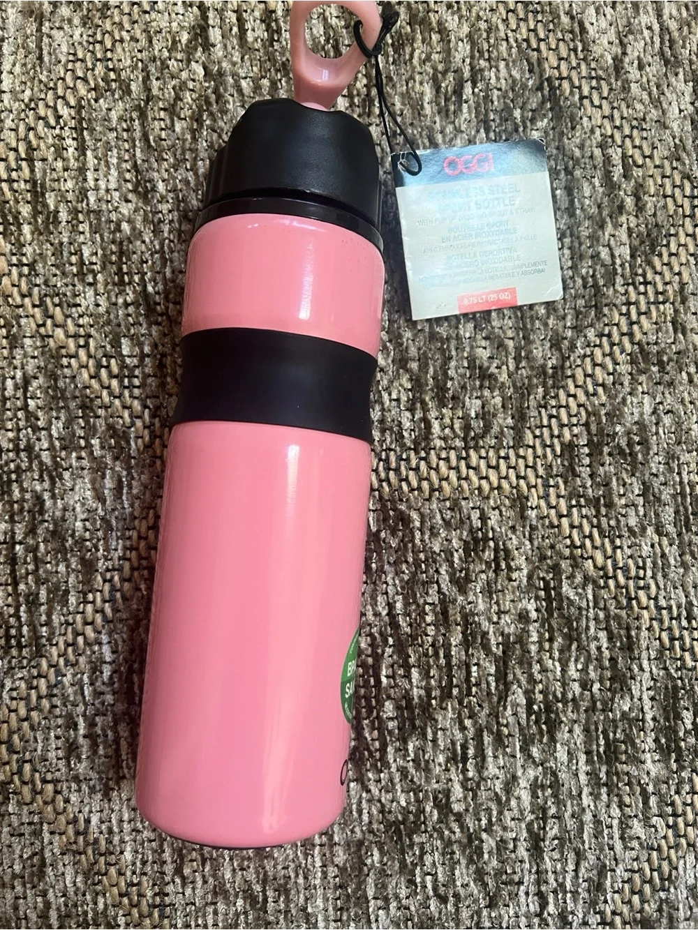 OGGI Pink Stainless Steel Sports Water Bottle